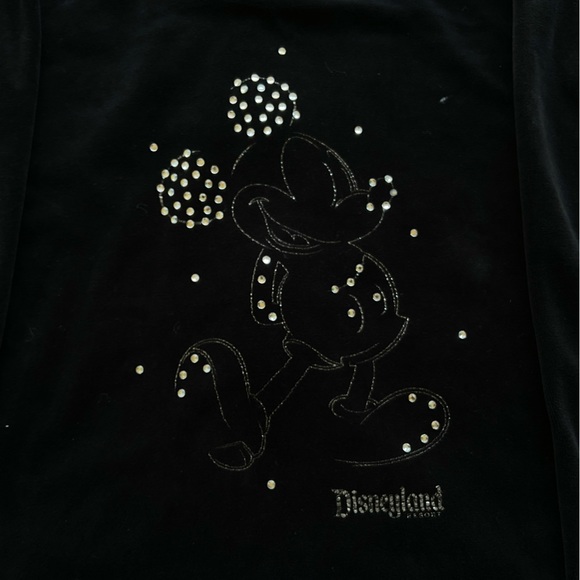Disney Mickey Mouse Plus Size Rhinestone Crystal Velour Velvet Hoodie Jacket - Picture 7 of 14